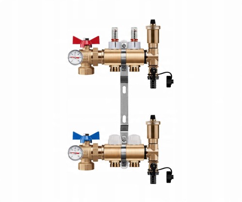 Przejdź do produktu ROZDZIELACZ PODŁOGÓWKI 2 OBWODY + ZAWOR KULOWY KĄTOWY + TERMOMETR + PEX