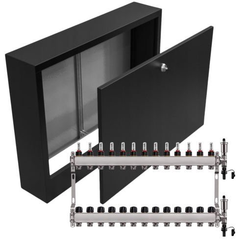 Przejdź do produktu ROZDZIELACZ NIERDZEWNY PODŁOGÓWKI 13+ SKRZYNKA NATYNKOWA CZARNA