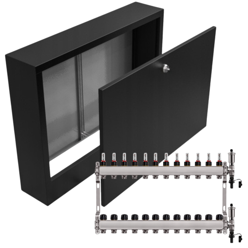 Przejdź do produktu ROZDZIELACZ NIERDZEWNY PODŁOGÓWKI 12+ SKRZYNKA NATYNKOWA CZARNA
