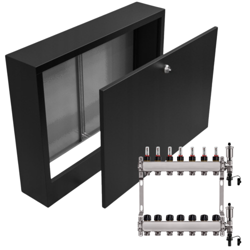 Przejdź do produktu ROZDZIELACZ NIERDZEWNY PODŁOGÓWKI 7+ SKRZYNKA NATYNKOWA CZARNA