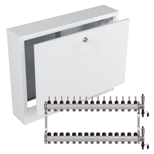 Przejdź do produktu ROZDZIELACZ NIERDZEWNY PODŁOGÓWKI 15+ SKRZYNKA NATYNKOWA BIAŁA