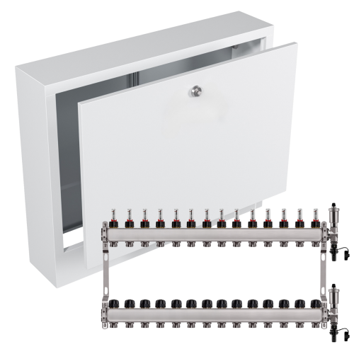 Przejdź do produktu ROZDZIELACZ NIERDZEWNY PODŁOGÓWKI 14+ SKRZYNKA NATYNKOWA BIAŁA