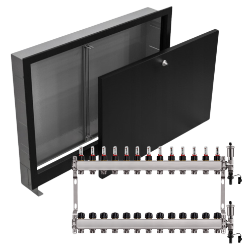 Przejdź do produktu ROZDZIELACZ NIERDZEWNY PODŁOGÓWKI 11+ SKRZYNKA PODTYNKOWA CZARNA