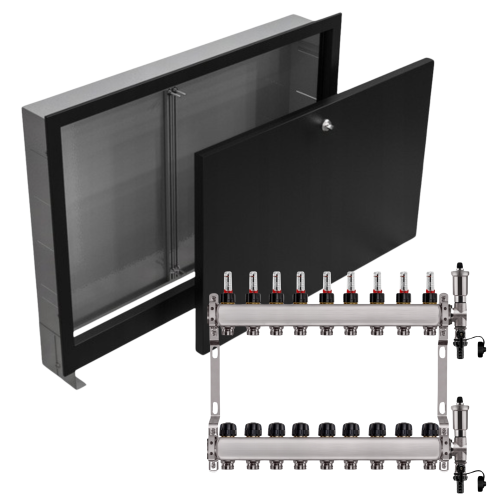 Przejdź do produktu ROZDZIELACZ NIERDZEWNY PODŁOGÓWKI 9+ SKRZYNKA PODTYNKOWA CZARNA