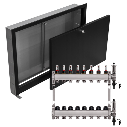 Przejdź do produktu ROZDZIELACZ NIERDZEWNY PODŁOGÓWKI 8+ SKRZYNKA PODTYNKOWA CZARNA