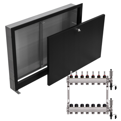 Przejdź do produktu ROZDZIELACZ NIERDZEWNY PODŁOGÓWKI 7+ SKRZYNKA PODTYNKOWA CZARNA