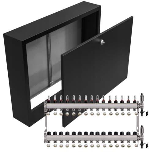 Przejdź do produktu ROZDZIELACZ NIERDZEWNY PODŁOGÓWKI 15+ SKRZYNKA NATYNKOWA CZARNA+PEX