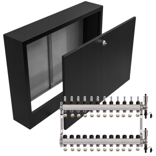 Przejdź do produktu ROZDZIELACZ NIERDZEWNY PODŁOGÓWKI 12+ SKRZYNKA NATYNKOWA CZARNA+PEX