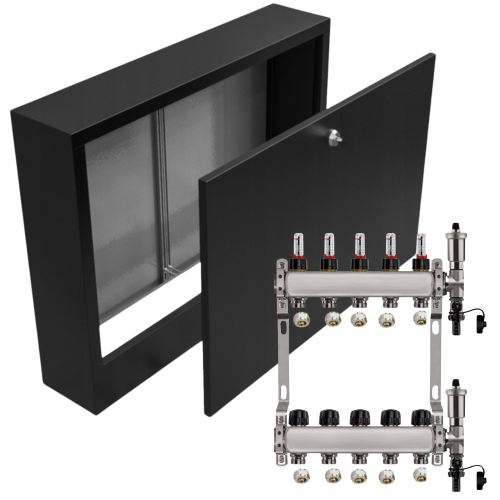 Przejdź do produktu ROZDZIELACZ NIERDZEWNY PODŁOGÓWKI 5+ SKRZYNKA NATYNKOWA CZARNA+PEX