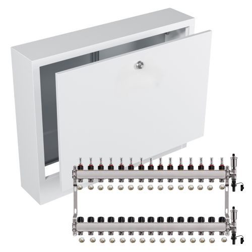 Przejdź do produktu ROZDZIELACZ NIERDZEWNY PODŁOGÓWKI 15+ SKRZYNKA NATYNKOWA BIAŁA+PEX