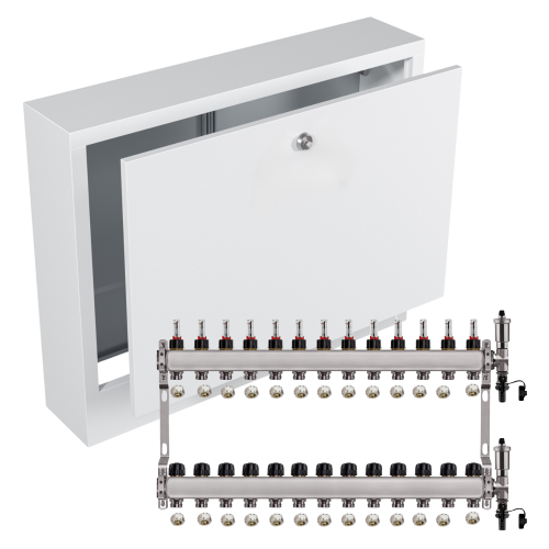 Przejdź do produktu ROZDZIELACZ NIERDZEWNY PODŁOGÓWKI 13+ SKRZYNKA NATYNKOWA BIAŁA+PEX
