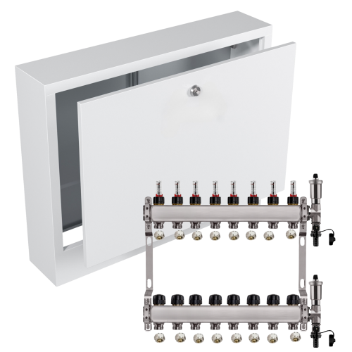Przejdź do produktu ROZDZIELACZ NIERDZEWNY PODŁOGÓWKI 8+ SKRZYNKA NATYNKOWA BIAŁA+PEX