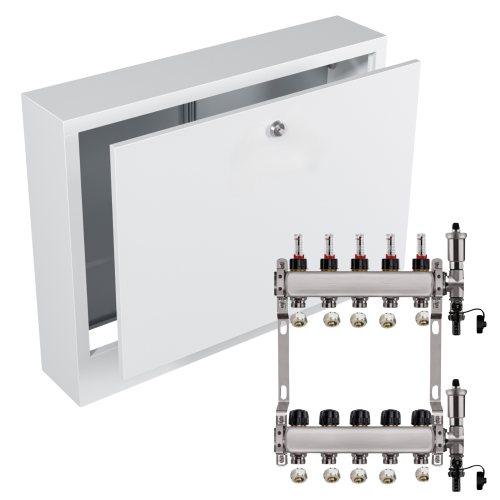 Przejdź do produktu ROZDZIELACZ NIERDZEWNY PODŁOGÓWKI 5+ SKRZYNKA NATYNKOWA BIAŁA+PEX