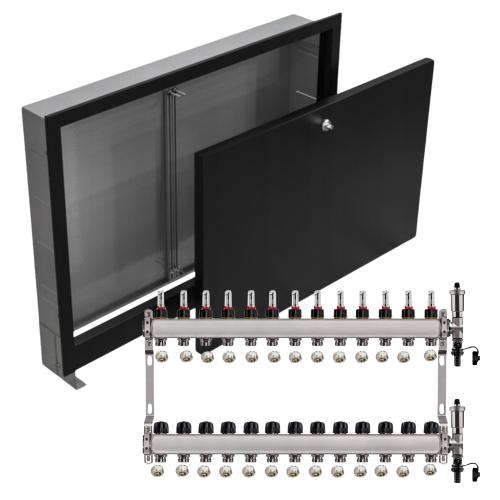 Przejdź do produktu ROZDZIELACZ NIERDZEWNY PODŁOGÓWKI 13+ SKRZYNKA PODTYNKOWA CZARNA+PEX